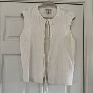 Sincerely Jules Ivory Sleeveless Knit Blouse
